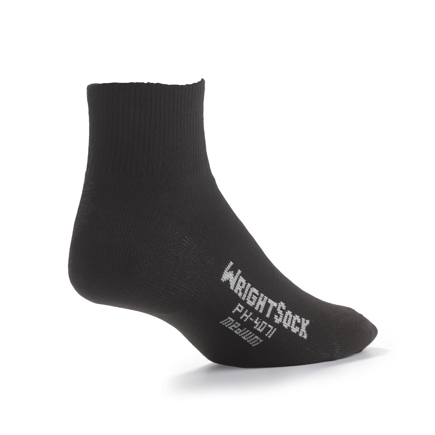 Black Wrightsock Double Layer Ankle - L